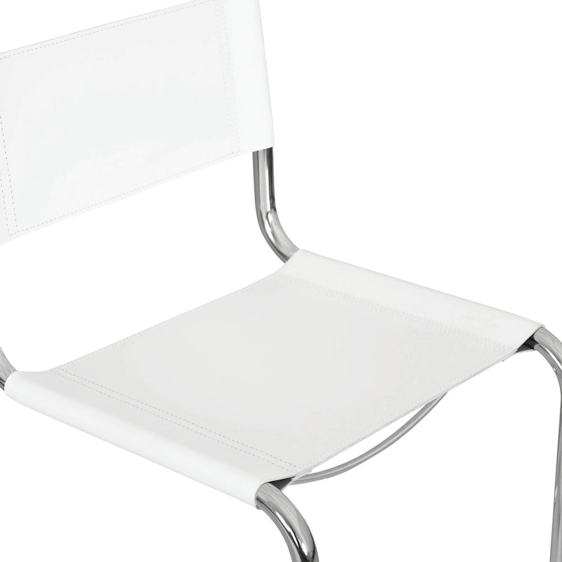 Cantilever Side Chair w/ Chrome Frame (Various Bonded Leather Colors)