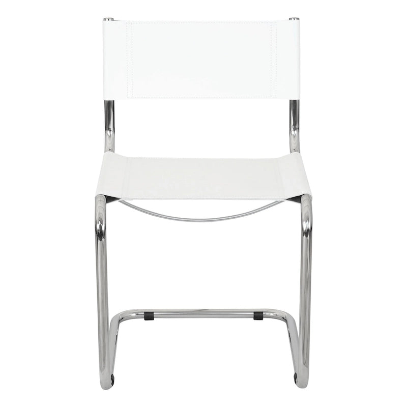 Cantilever Side Chair w/ Chrome Frame (Various Bonded Leather Colors)