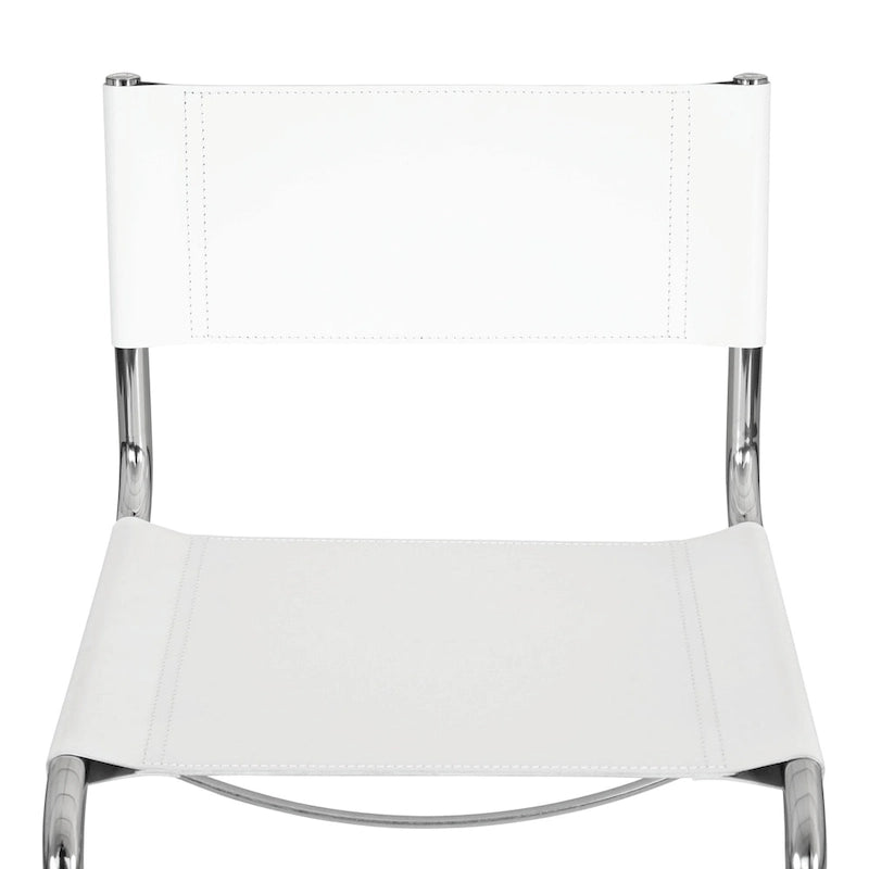 Cantilever Side Chair w/ Chrome Frame (Various Bonded Leather Colors)