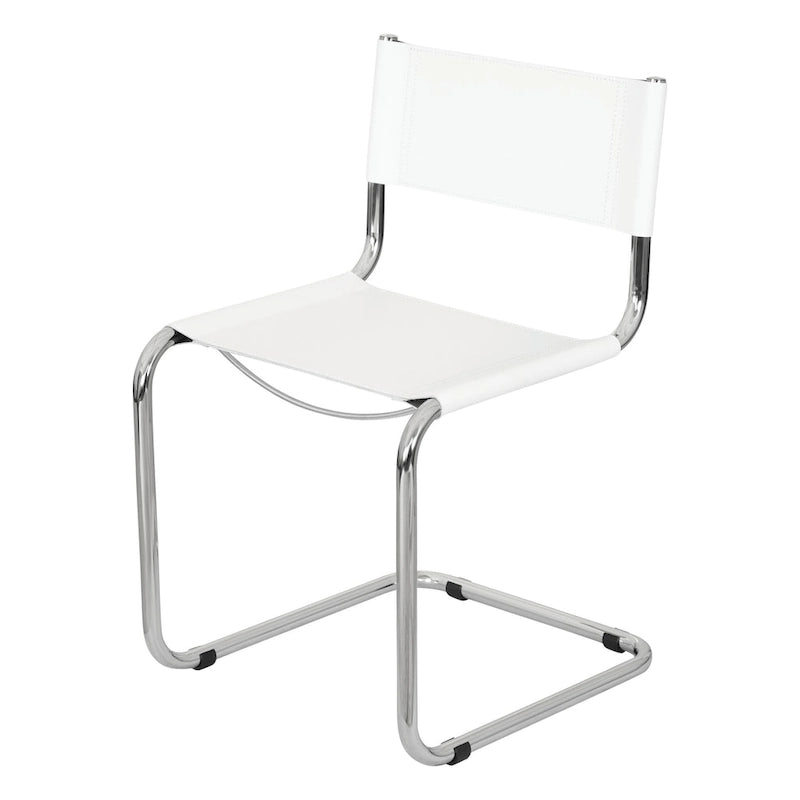 Cantilever Side Chair w/ Chrome Frame (Various Bonded Leather Colors)