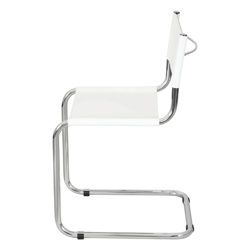 Cantilever Side Chair w/ Chrome Frame (Various Bonded Leather Colors)
