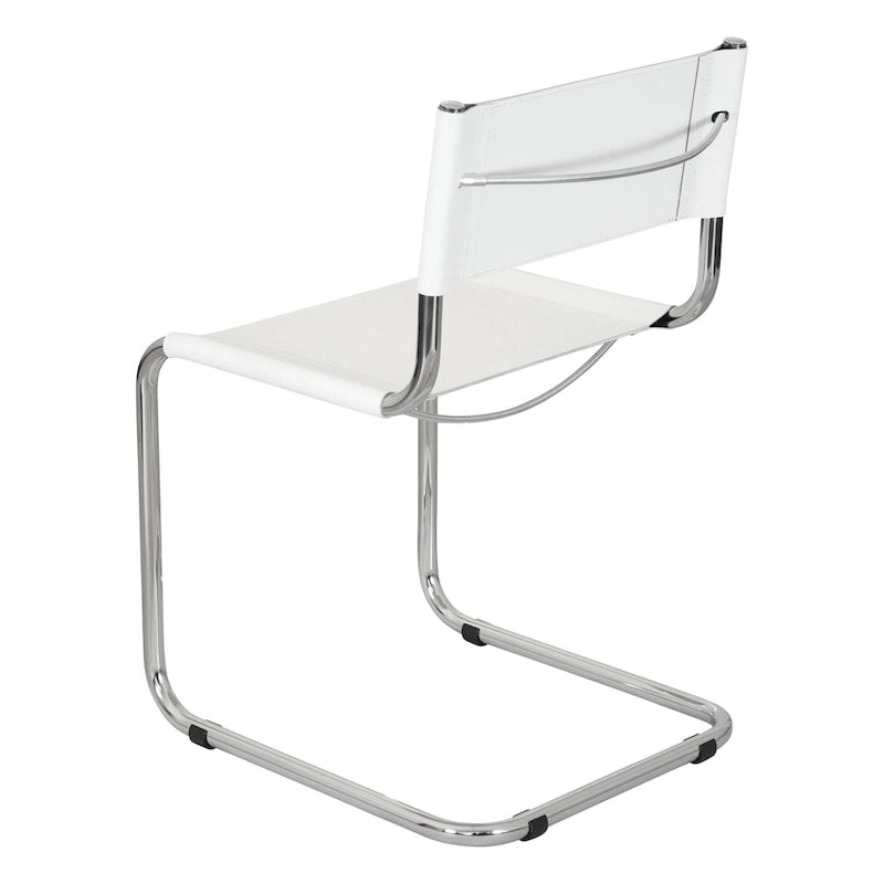 Cantilever Side Chair w/ Chrome Frame (Various Bonded Leather Colors)
