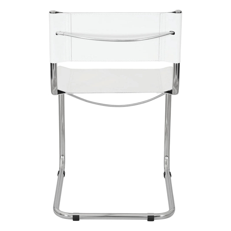 Cantilever Side Chair w/ Chrome Frame (Various Bonded Leather Colors)