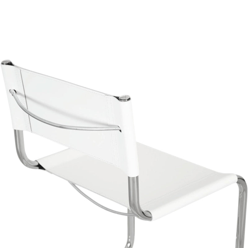 Cantilever Side Chair w/ Chrome Frame (Various Bonded Leather Colors)