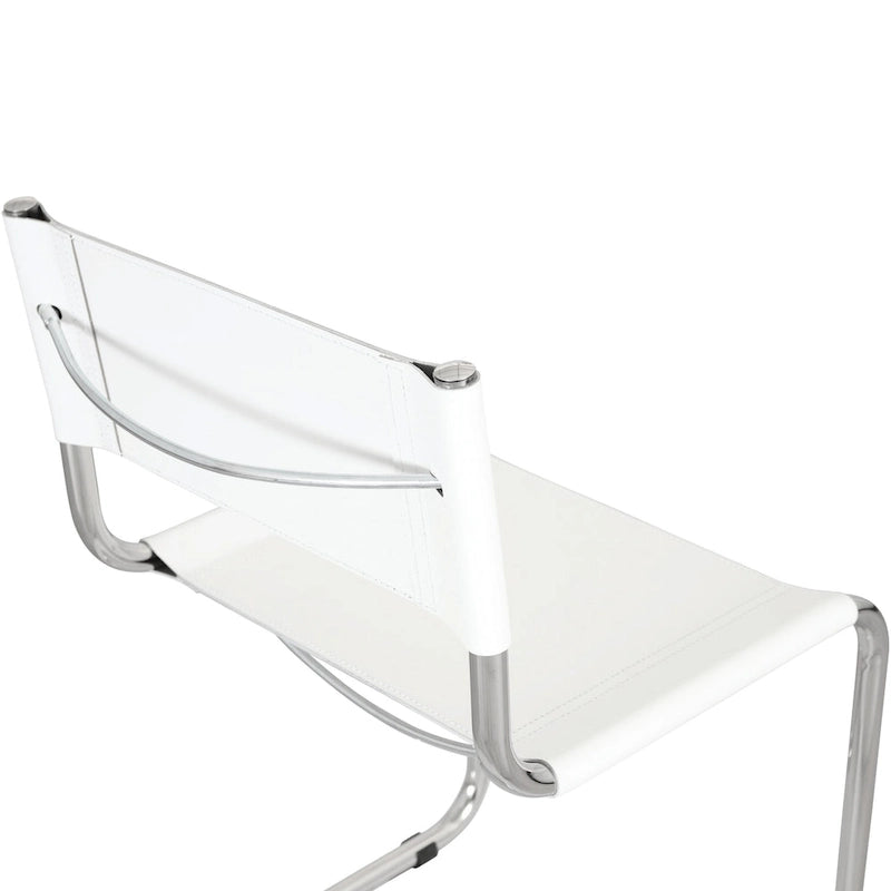 Cantilever Side Chair w/ Chrome Frame (Various Bonded Leather Colors)