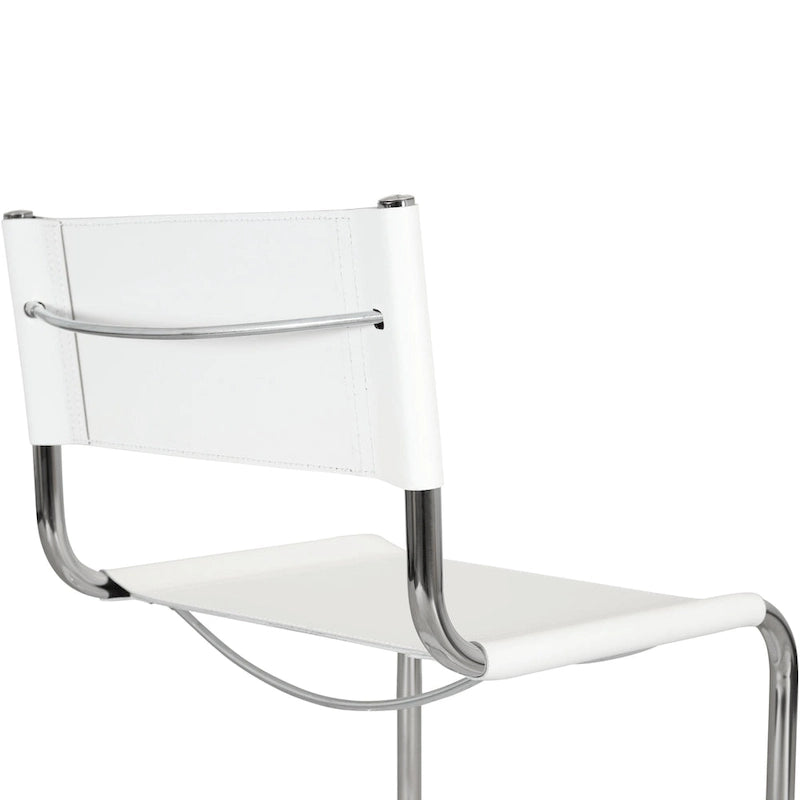 Cantilever Side Chair w/ Chrome Frame (Various Bonded Leather Colors)