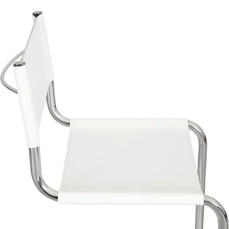 Cantilever Side Chair w/ Chrome Frame (Various Bonded Leather Colors)