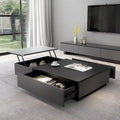 51.18 Lift Top Coffee Table with Hidden Storage Compartment and 2 Drawers